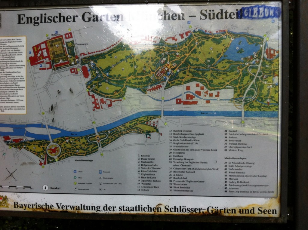 English Garden Munich Map Pictures Of Germany: Map Of The English Garden