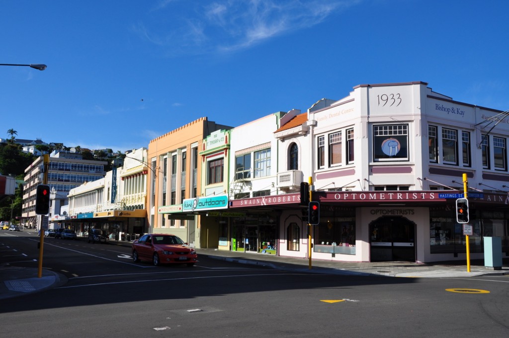 Pictures Of New Zealand: Art Deco Buildings Line Hastings Street, In 